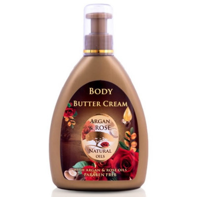 Крем-масло для тела с аргановым и розовым маслами, Argan & Rose, 300 мл